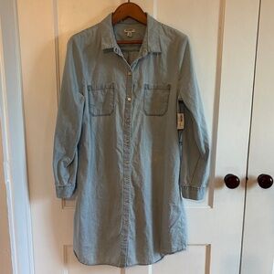 Old Navy Light Blue Denim Shirt Dress